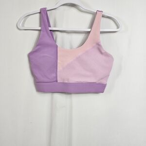 NWOT Wilo the Label Color Block Sports Bra in Lilac - Size M